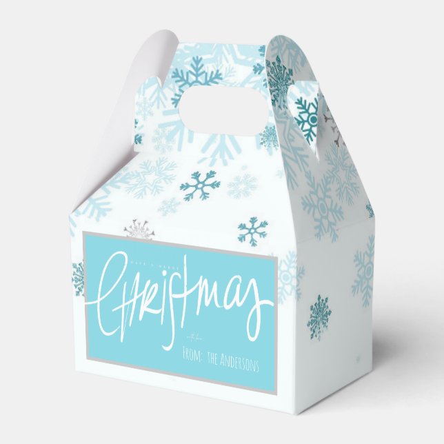 Ballotins Noël aux flocons de neige bleus (Verso)