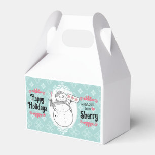 Ballotins Noël boîte de gâterie de biscuits personnalisés