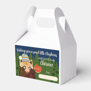 Ballotins Noël boîte de gâterie de biscuits personnalisés