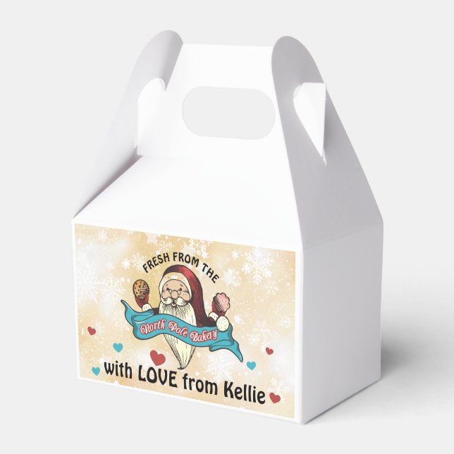 Ballotins Noël boîte de gâterie de biscuits personnalisés (Verso)