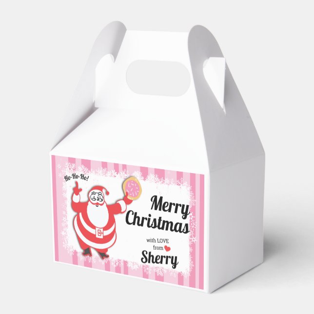 Ballotins Noël boîte de gâterie de biscuits personnalisés (Arrière)