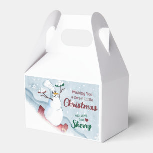 Ballotins Noël boîte de gâterie de biscuits personnalisés