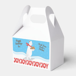 Ballotins Noël boîte de gâterie de biscuits personnalisés