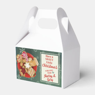 Ballotins Noël boîte de gâterie de biscuits personnalisés