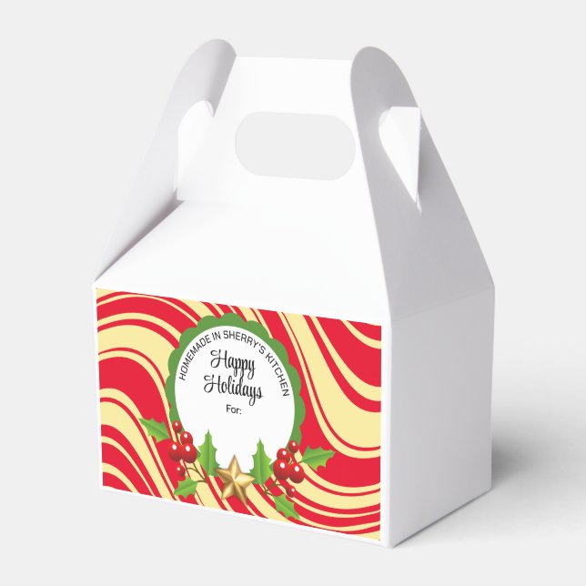Ballotins Noël boîte de gâterie de biscuits personnalisés (Verso)