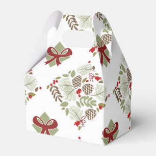 Ballotins Noël, élégant, hiver. Boîte cadeau