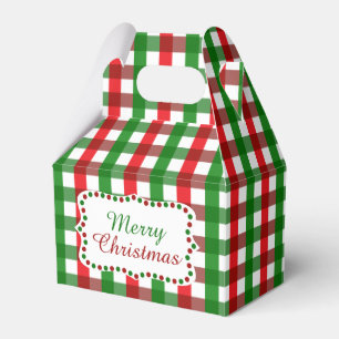 Ballotins Noël En vichy rouge et vert