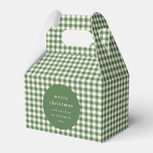 Ballotins Noël personnalisé avec plaid gingham vert