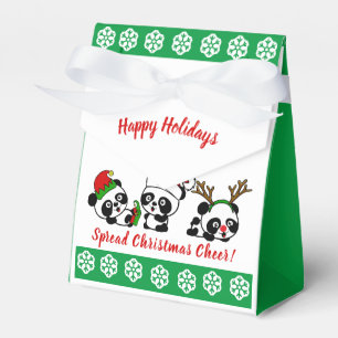 Ballotins Noël personnalisé Pandas Noël