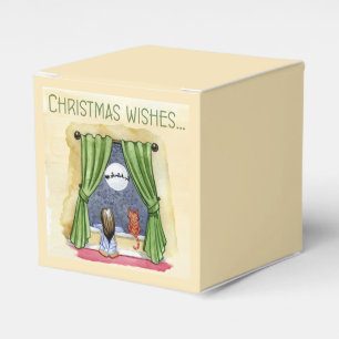 Ballotins Noël Souhaite Mignonne Enfant & Kitty Chat Noël