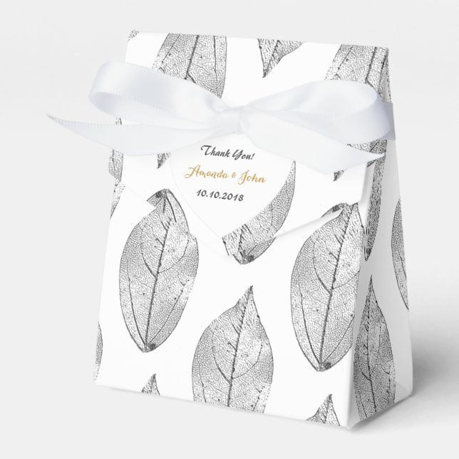 Ballotins Noir Blanc Foil Mariage Faveur Merci (Verso)