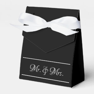 Ballotins Noir & Blanc M. & Mme Mariage Ballotin de tente