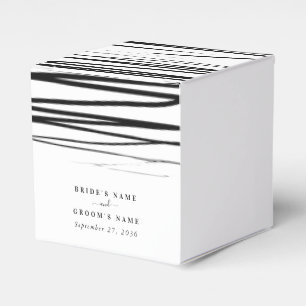 Ballotins Noir blanc moderne Abstrait mariage Faveur