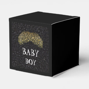 Ballotins Noir de Bling/boîte de faveur de partie moustache