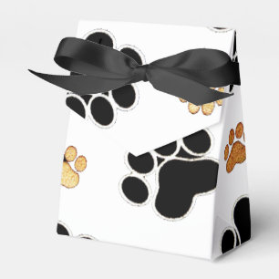 Ballotins Noir et blanc canin bronzage d'empreinte de patte