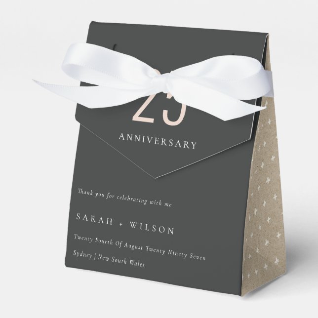 Ballotins Noir Gras Minimal Blush Chaque Année Anniversaire (Verso)