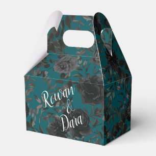 Ballotins Noir Turquoise Rose gothique Elégant Mariage