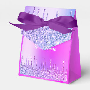 Ballotins Nom de la Parties scintillant rose pourpre Boîtes 