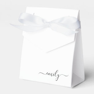 Ballotins Nom du monogramme blanc noir moderne