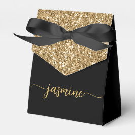 Ballotins Nom Monogramme Moderne Élégant en Paillettes d'Or