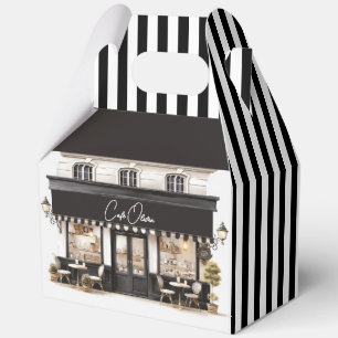 Ballotins Nom personnalisé Café Parisien noir blanc Fête d'a