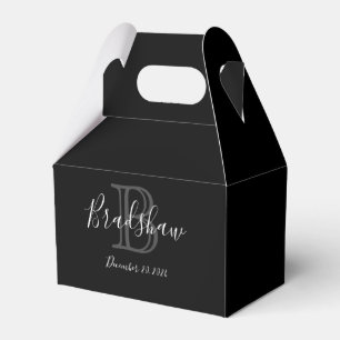 Ballotins Nom personnalisé du Mariage de monogramme d'argent