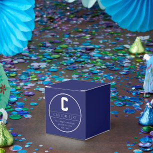 Ballotins Nom unique & modèle de monogramme   Bleu marine