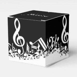 Ballotins Notes musicales brouillées blanches personnalisé