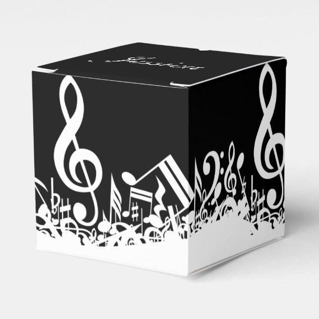 Ballotins Notes musicales personnalisées blanches mélangées  (Verso)