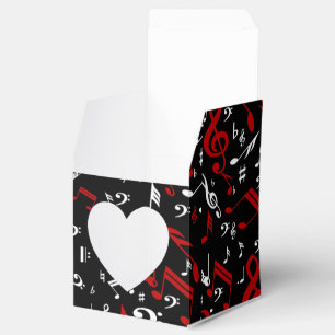 Ballotins Notes musicales personnalisées en rouge blanc et 