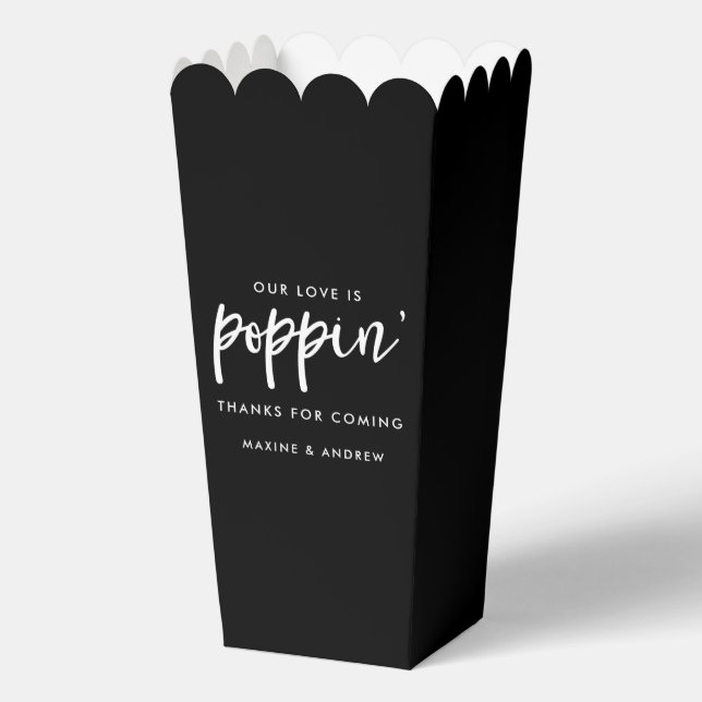 Ballotins Notre amour est Poppin's Black & White Mariage Pop (Recto)