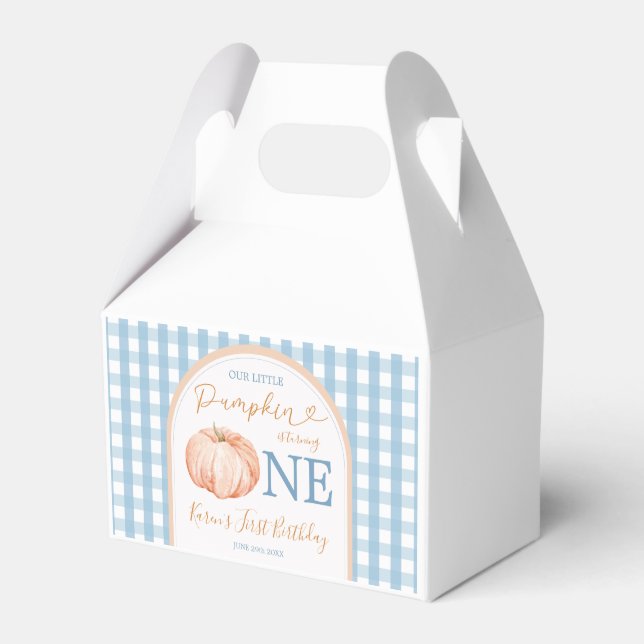 Ballotins Notre petit Citrouille Boho Blue En vichy 1er anni (Verso)