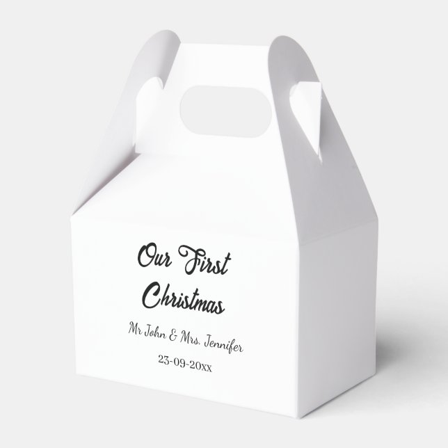 Ballotins Notre premier Noël, M. et Mme, nom du couple date (Verso)