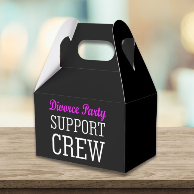 Ballotins nouvelle séparation unique de l'équipe de soutien  (newly single break up support crew divorce party favor boxes)