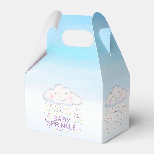 Ballotins Nuage bébé saupoudrer d'aquarelle bleue merci (Arrière)