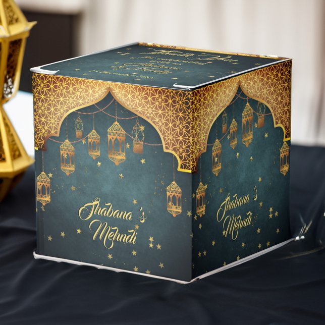 Ballotins nuits arabes Mehndi Henna célébration (Arabian nights Mehndi Henna celebration Favor Box mehndi favors mehandi favors)