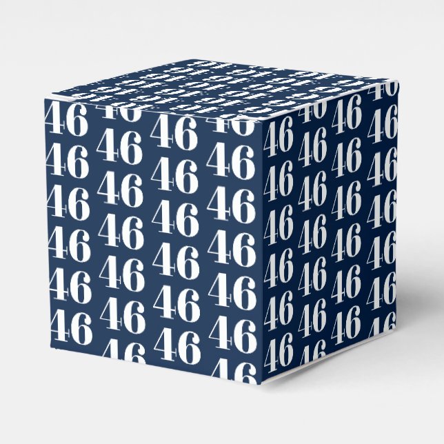 Ballotins Numéro d'anniversaire personnalisé, bleu marine bl (Verso)