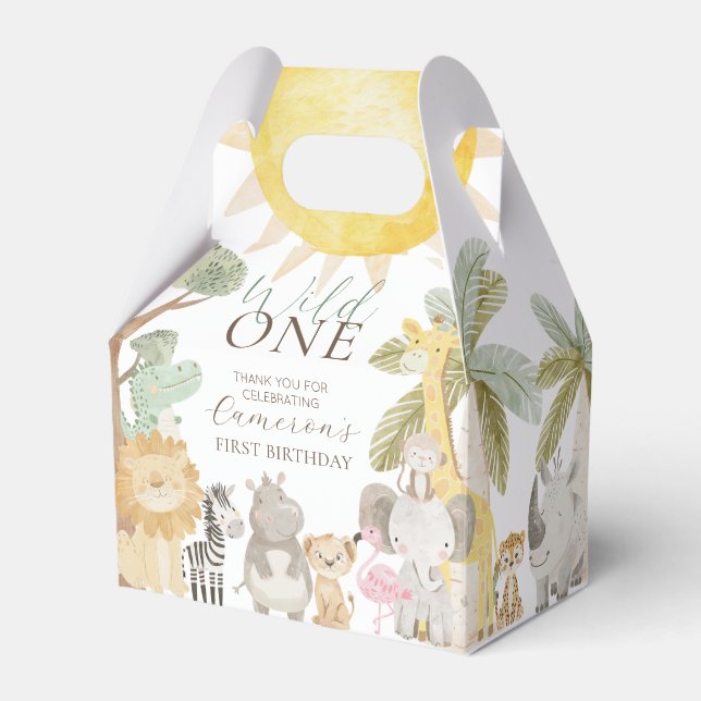 Ballotins Nyala Safari Animals First Birthday (Verso)