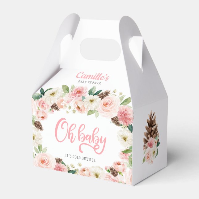 Ballotins Oh Bébé Hiver Blush Baby shower Floral rose (Verso)
