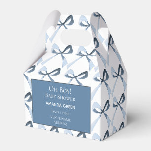 Ballotins Oh Boy Blue Bows Coquette Baby shower Ballotin