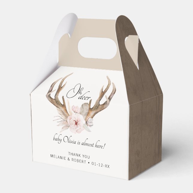 Ballotins Oh Deer Baby shower Ballotin - Bois Floral An (Verso)