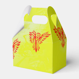 Ballotins Oiseau rouge de Phoenix sur le jaune