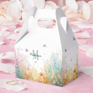 Ballotins Oiseaux aquarelle printemps monogramme floral Fleu