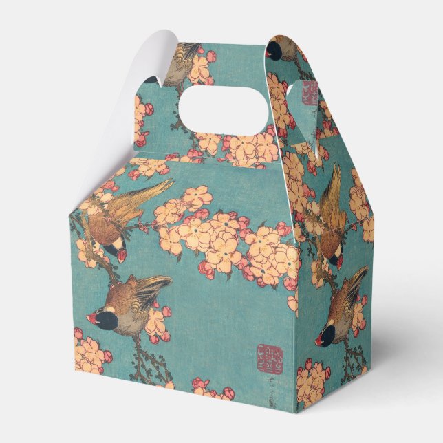 Ballotins Oiseaux Fleurs Hokusai Art Japonais (Verso)
