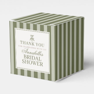 Ballotins Olive Martini Old Money Striped Bridal Shower