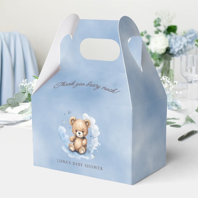 Ballotins On peut attendre avant Pastel Baby shower Bleu Gab (Créateur téléchargé)
