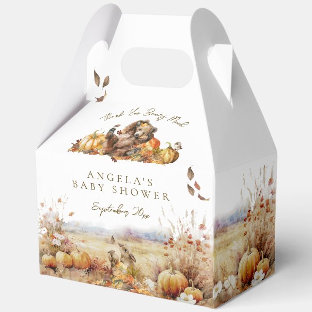 Ballotins On peut attendre le Baby shower forestier d'automn (Recto)