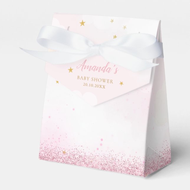 Ballotins On peut attendre Teddy Bear Baby shower fille (Verso)