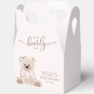 Ballotins On Peut Attendre Teddy Bear Baby shower rose