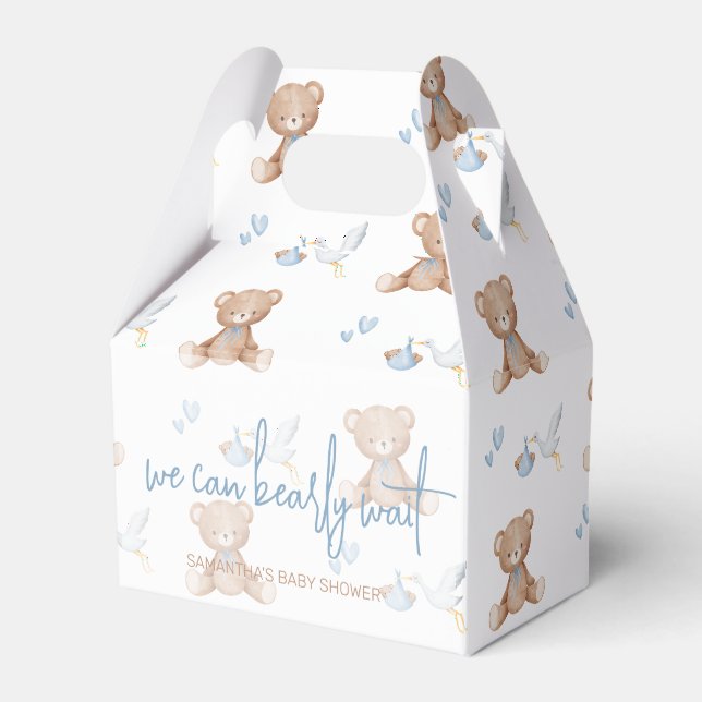 Ballotins On peut BÊTEMENT attendre Boy Baby shower Bleu Aqu (Verso)